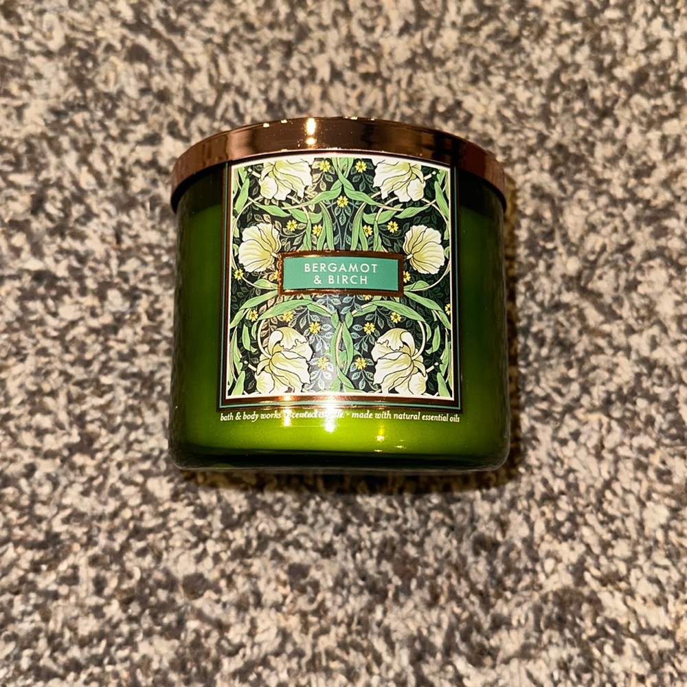 Bath & Body Works Bergamot & Birch 3 wick candle